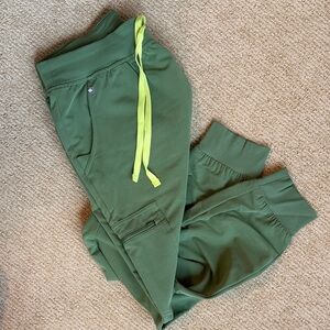 Figs Zamora High Wasted Green Jogger Pants